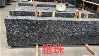 High Polished Silver Pearl Granite Slabs