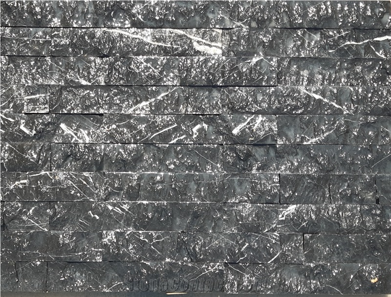 Black Marble Split Face Wall Tiles