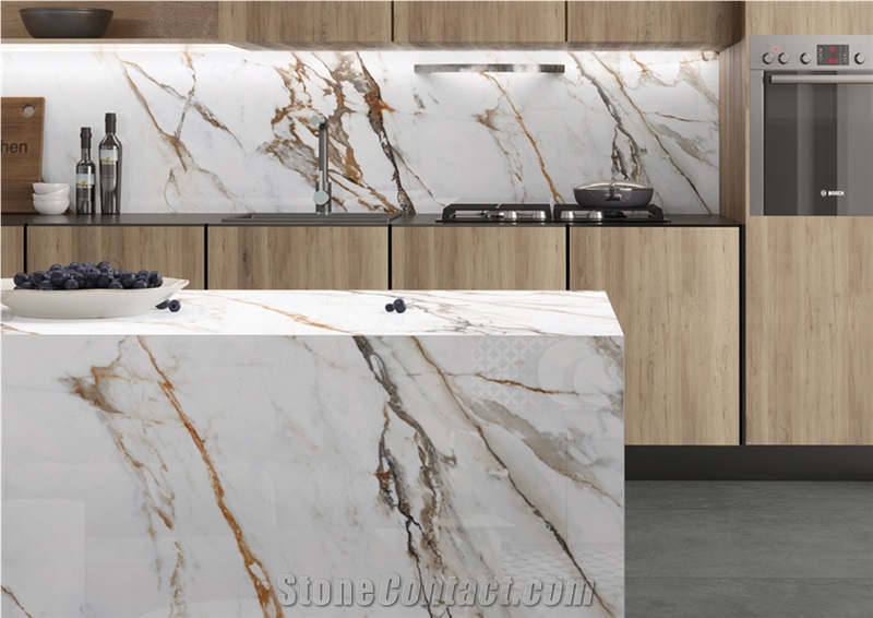 Calcutta Brown Marble Collection Porcelain Slabs