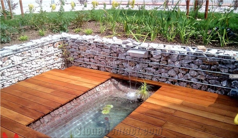 Natural Stone Garden Gabion Fences