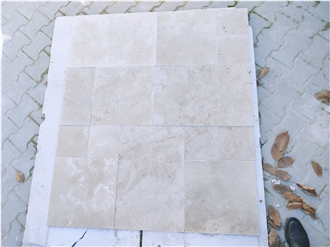 1,2  Classic Light Ivory Travertine French Pattern
