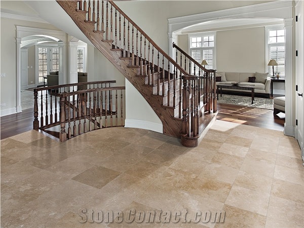 Classic Cross Cut Travertine Honed Slabs