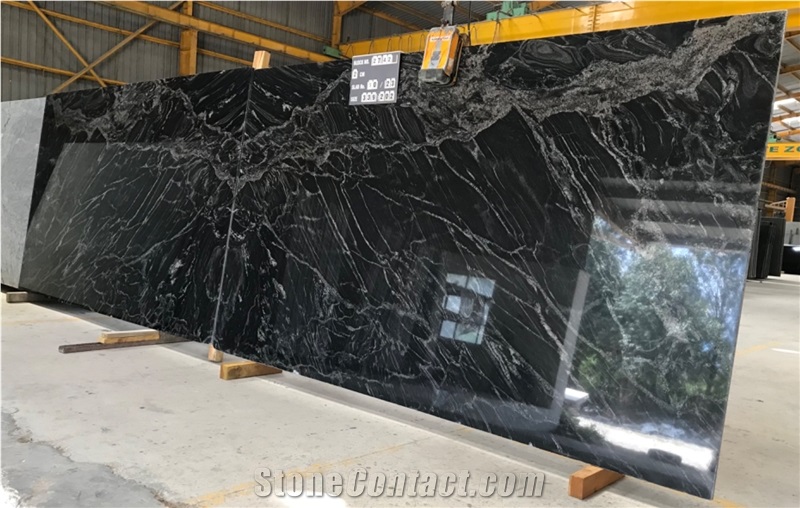 Forest Black Granite Slabs