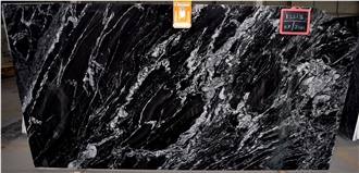 Glossy Black Forest Granite Slabs