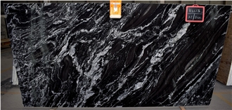 Glossy Black Forest Granite Slabs