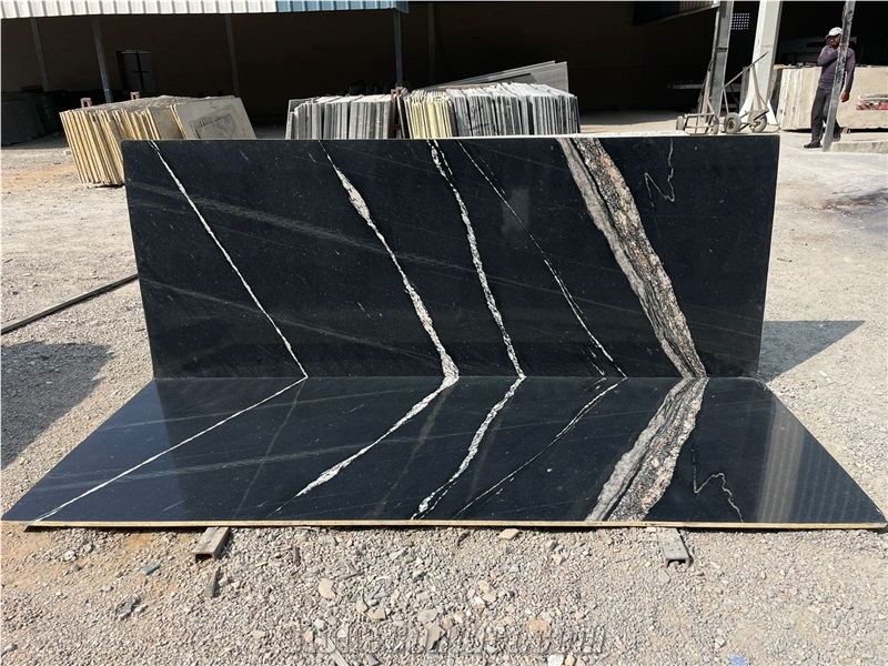 Thunder Black Granite Slabs