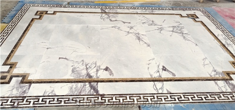 Decoration Arc Water Jet Marble Pattern Wall Panel