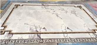 Decoration Arc Water Jet Marble Pattern Wall Panel