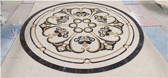 Decoration Arc Water Jet Marble Pattern Wall Panel