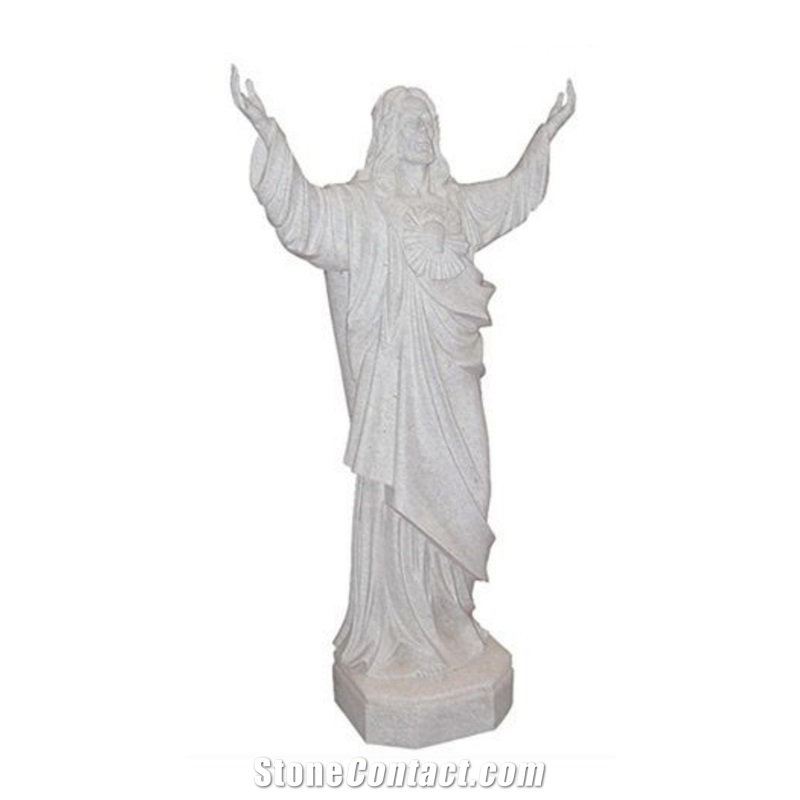 Life Size Garden Decoration Mrable Customs Jesus Statue