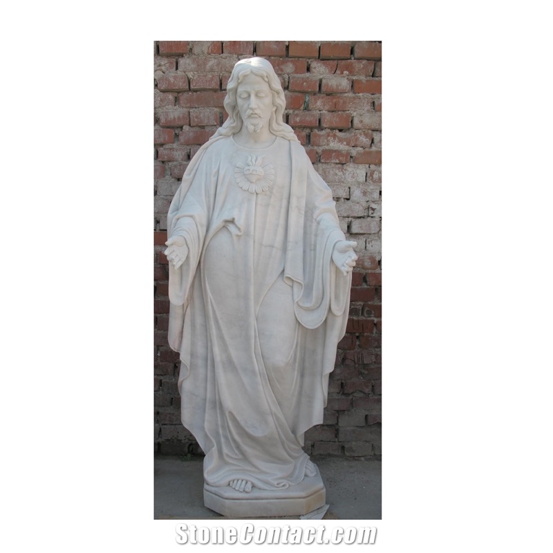 Life Size Garden Decoration Mrable Customs Jesus Statue