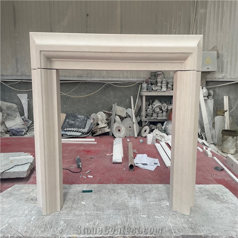 Luxury Home Decor Custom White Marble Fireplace Mantel