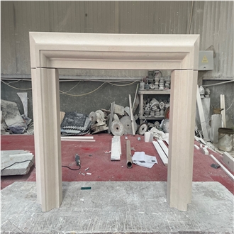 Luxury Home Decor Custom White Marble Fireplace Mantel