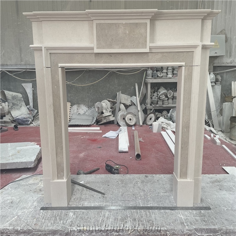 Luxury Home Decor Custom White Marble Fireplace Mantel