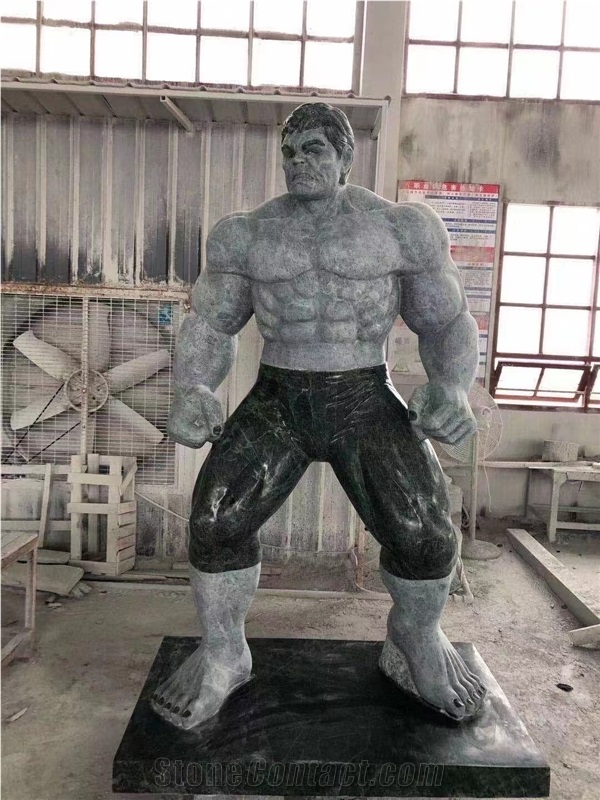 Marble Carved Hulk Garden Statue