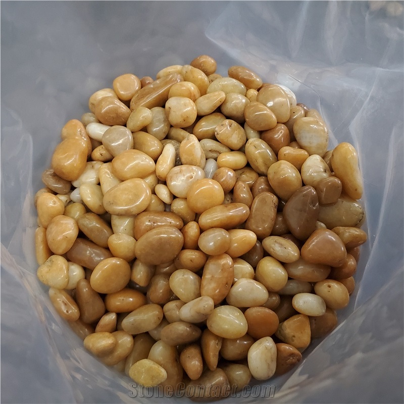 Natural Polished Mixed Color Landscape Stone Pebbles