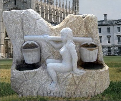 Natural White Marble Landscaping Fountain Garden