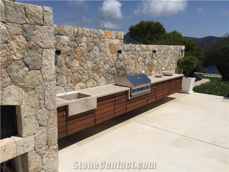 Opus Roman Pattern Crema Levante Marble Tiles