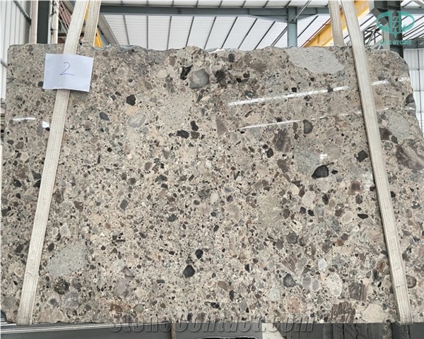 Cafe Melange China Brown Marble Slab Flooring Tiles