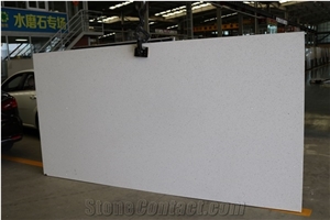 White Sparkle Quartz Slabs 3200*1600*18Mm