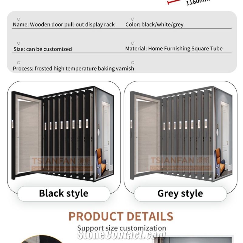 Customize Wood Door Panel Display Push Pull Display