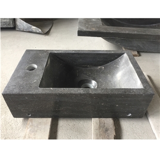 China Black Basalt Sink Hanging On The Wall