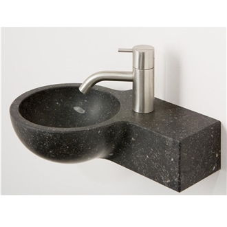 China Black Basalt Sink Hanging On The Wall
