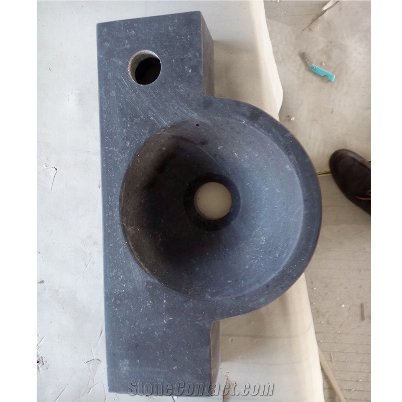 China Black Basalt Sink Hanging On The Wall