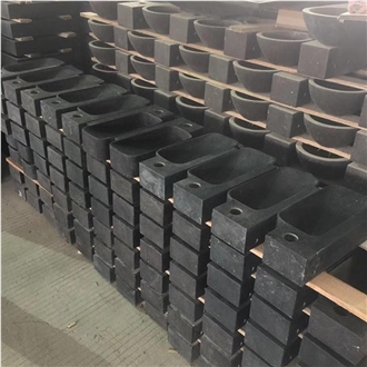 China Black Basalt Sink Hanging On The Wall