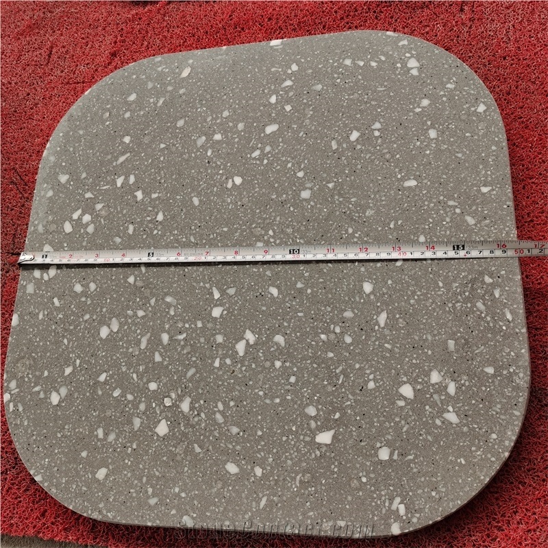 Artificial Cement Terrazzo Solid Surface Cafe Table Tops