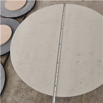 Round Solid Surface Artificial Marble Coffee Table Tops
