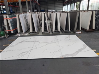Snow White Large-Format Glazed Sintered Stone Wall Panels