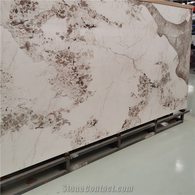 Snow White Large-Format Glazed Sintered Stone Wall Panels