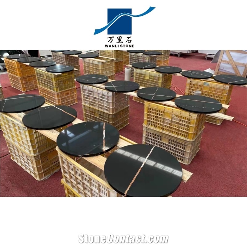 Solid Color Artificial Quartz Stone Cafe Table Tops