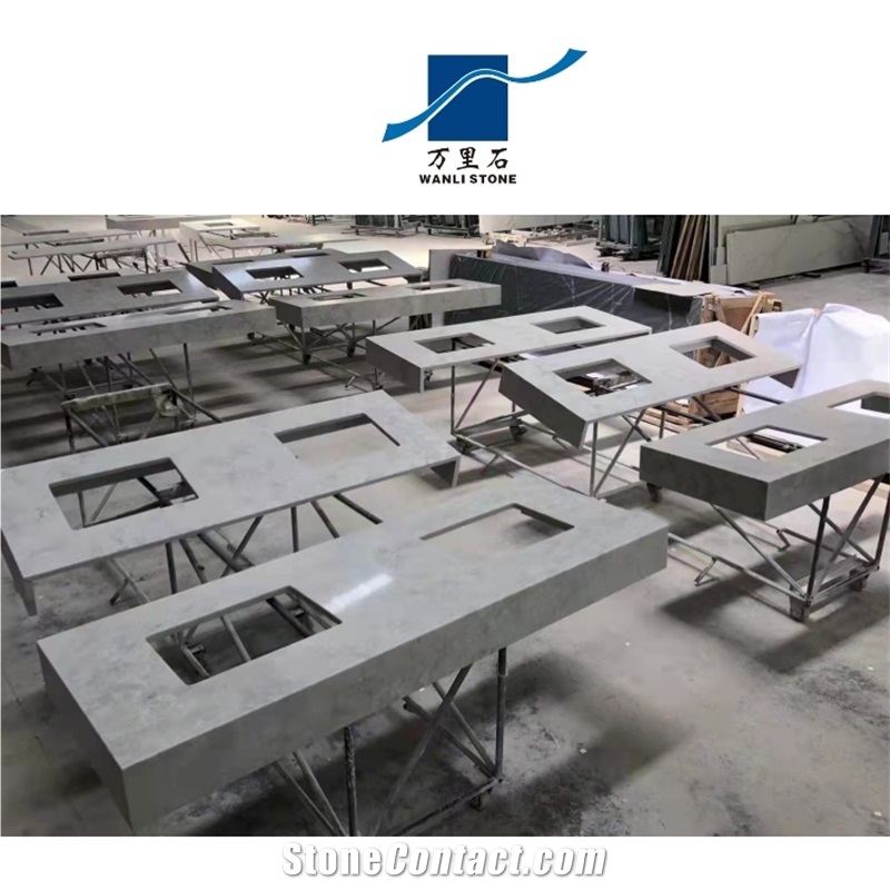 Solid Color Artificial Quartz Stone Cafe Table Tops