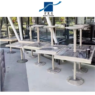 Solid Color Artificial Quartz Stone Cafe Table Tops