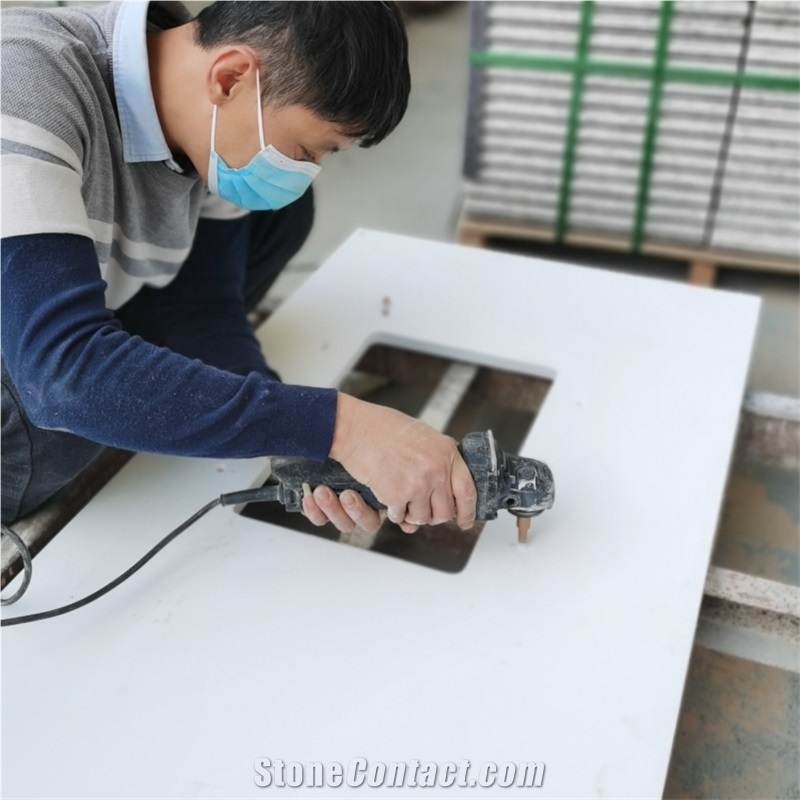 Sollid Color Artificial Marble Stone Bathroom Vanity Tops
