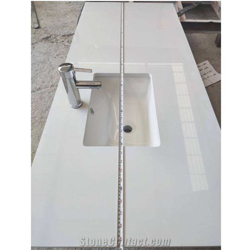 Sollid Color Artificial Marble Stone Bathroom Vanity Tops