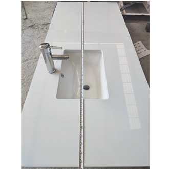 Sollid Color Artificial Marble Stone Bathroom Vanity Tops