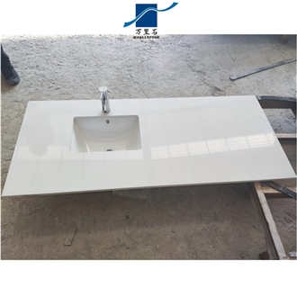 Sollid Color Artificial Marble Stone Bathroom Vanity Tops