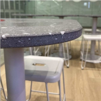 Terrazzo For Cafe Restaurant Round Stone Coffee Table Tops