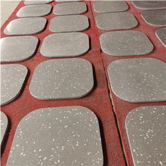 Terrazzo For Cafe Restaurant Round Stone Coffee Table Tops
