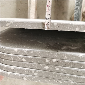 Terrazzo For Cafe Restaurant Round Stone Coffee Table Tops