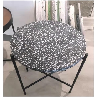 Terrazzo For Cafe Restaurant Round Stone Coffee Table Tops