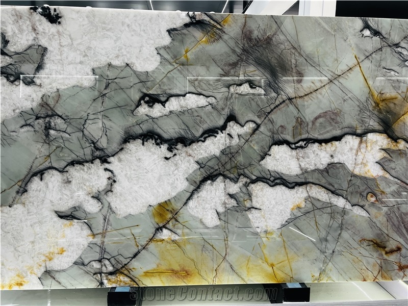 Botanic Wave Quartzite  Slabs For Home Decoration