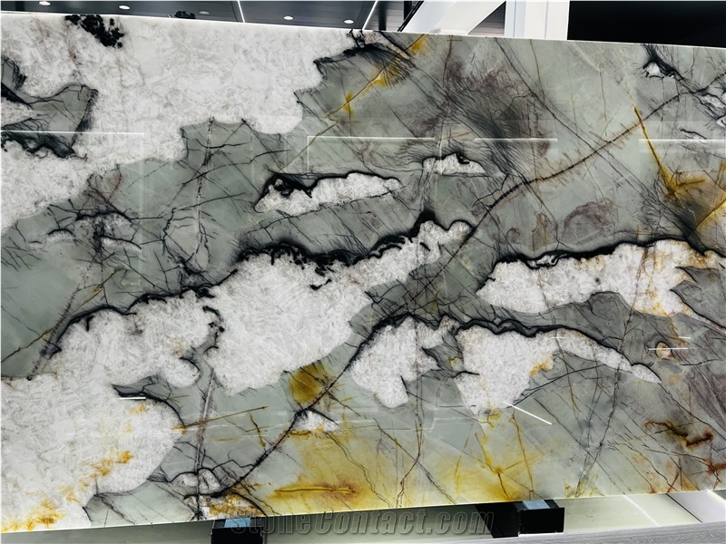 Botanic Wave Quartzite  Slabs For Home Decoration