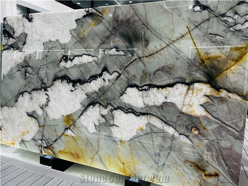 Botanic Wave Quartzite  Slabs For Home Decoration