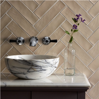 Calacatta Viola Marble Wash Basin For Villa