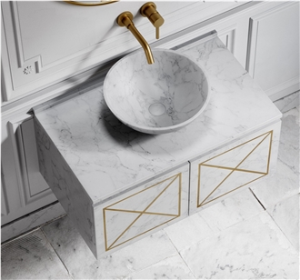 Carrara White Marble Basins