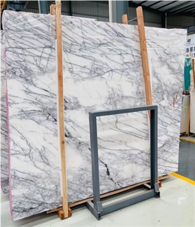 Lilac White Marble Slabs
